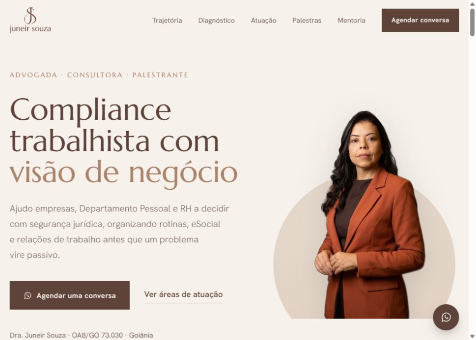 Site Juneir Souza Advogada